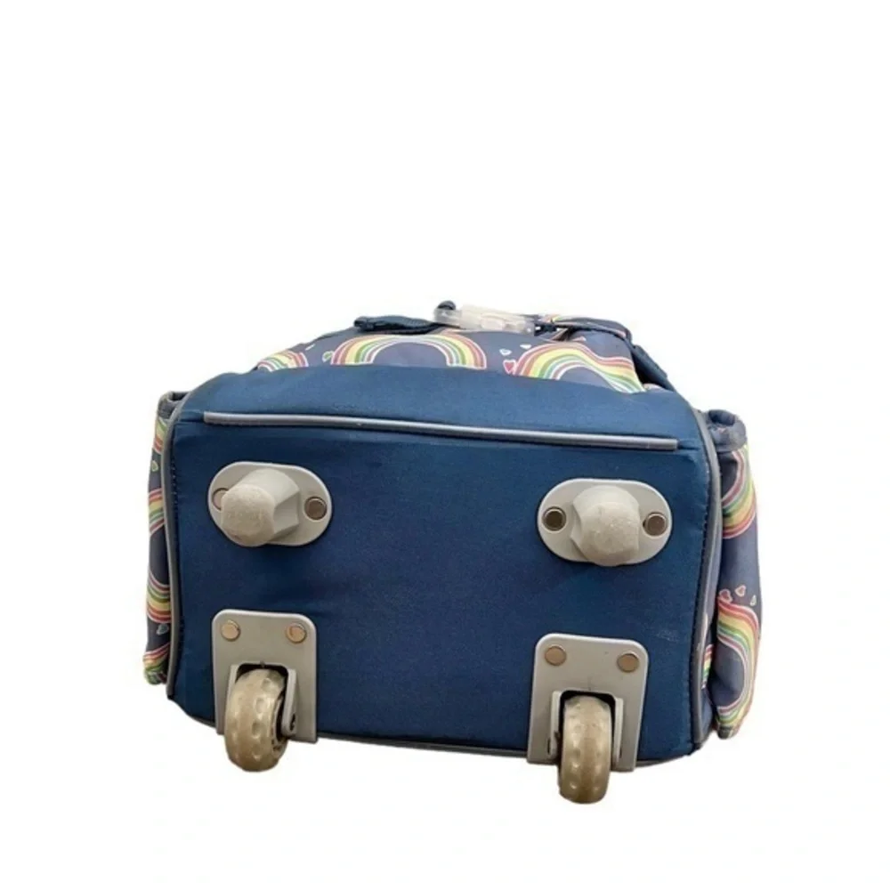 Pottery Barn Kids Mackenzie Blue Rainbow‎ Rolling Backpack